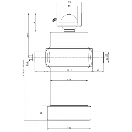 SIŁOWNIK HYDRAULICZNY WYWROTU PRZYCZEPY 17T 2180 mm 218 cm 4-STOPNIOWY.